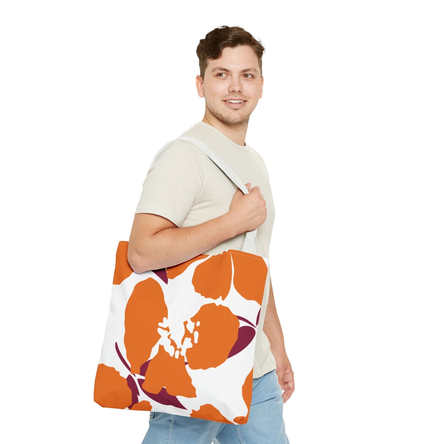 Tote Bags | Maroon & Orange | Poppy
