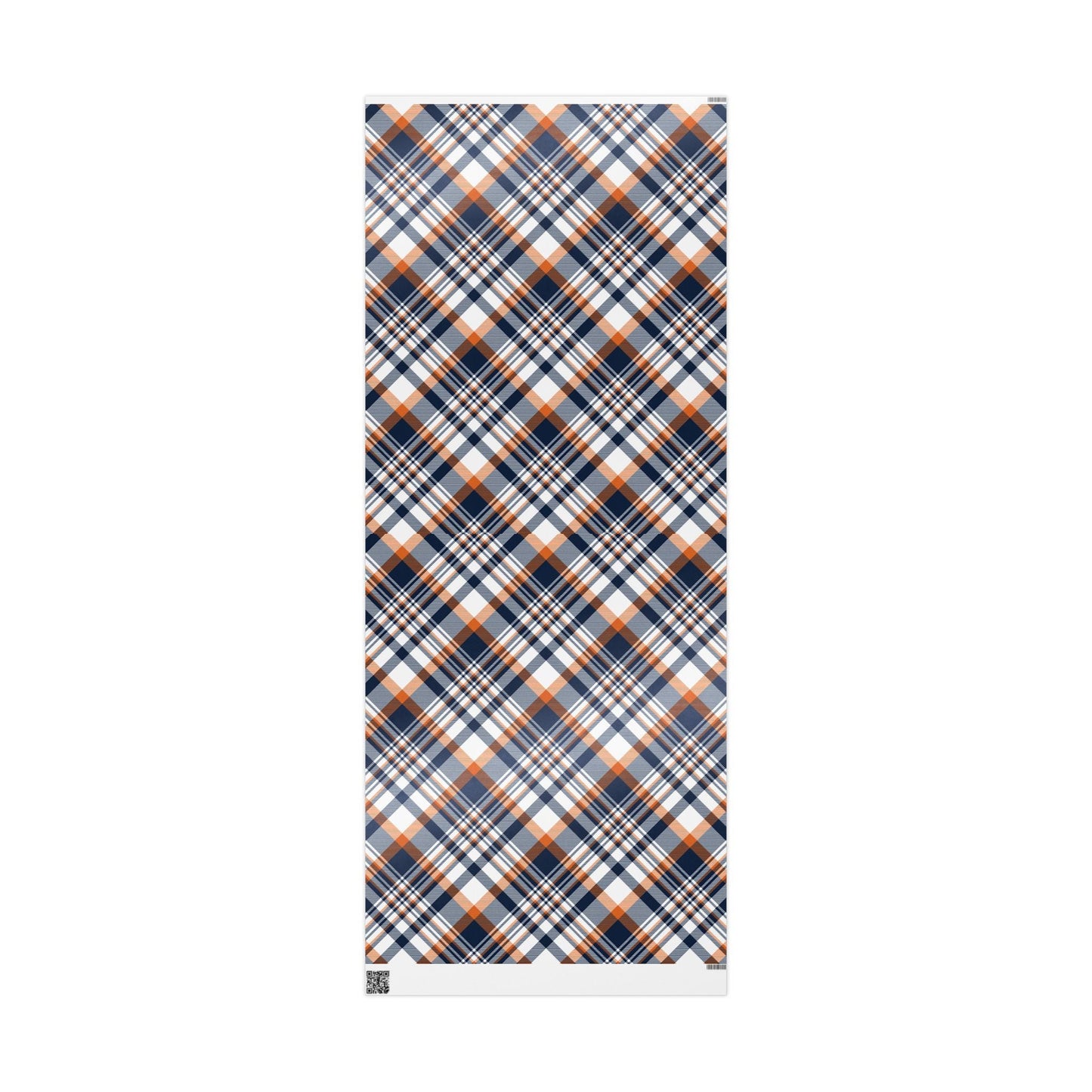 Gift Wrap | Orange & Blue | Tartan