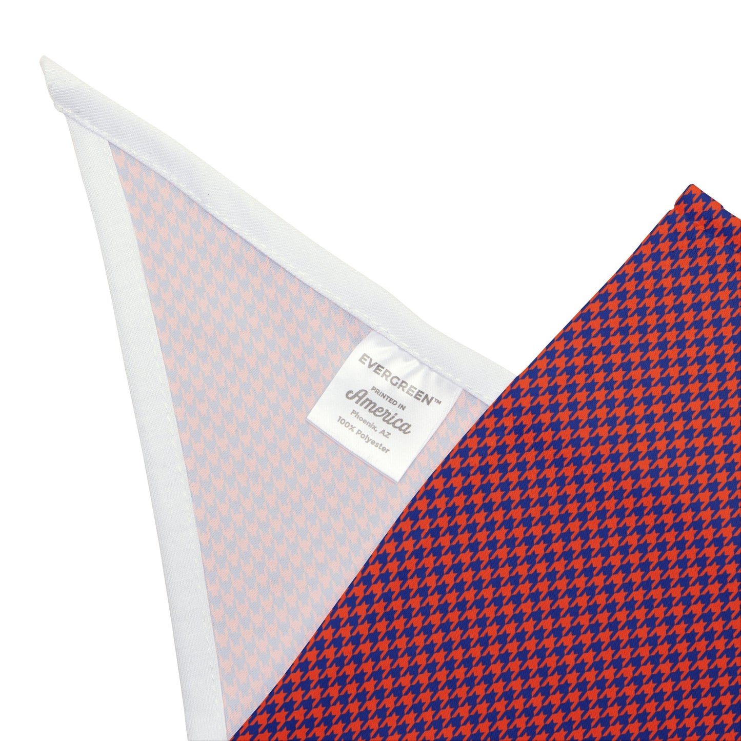 Pet Bandana | Bright Blue & Orange | Houndstooth