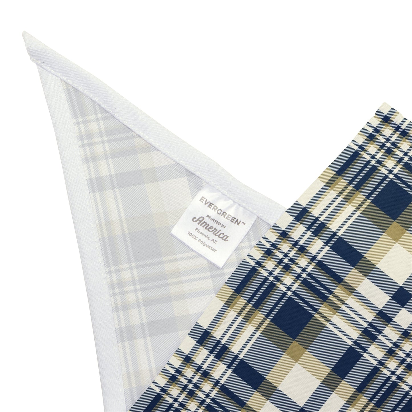 Pet Bandana | Blue & Gold | Tartan