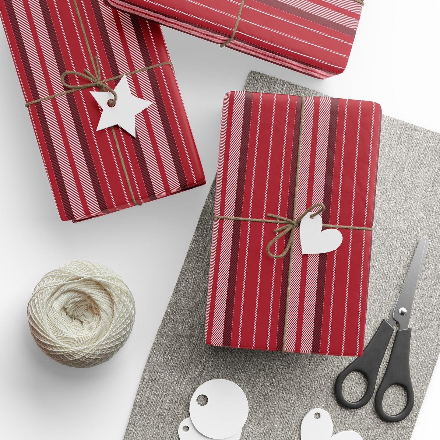 Gift Wrap | Red & Black | Stripe