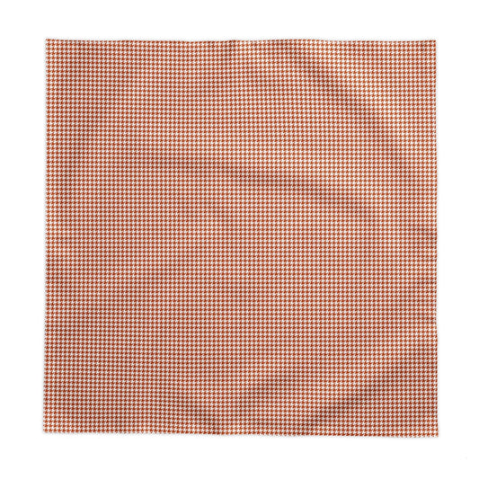 Tablecloth | Dark Orange & White | Houndstooth