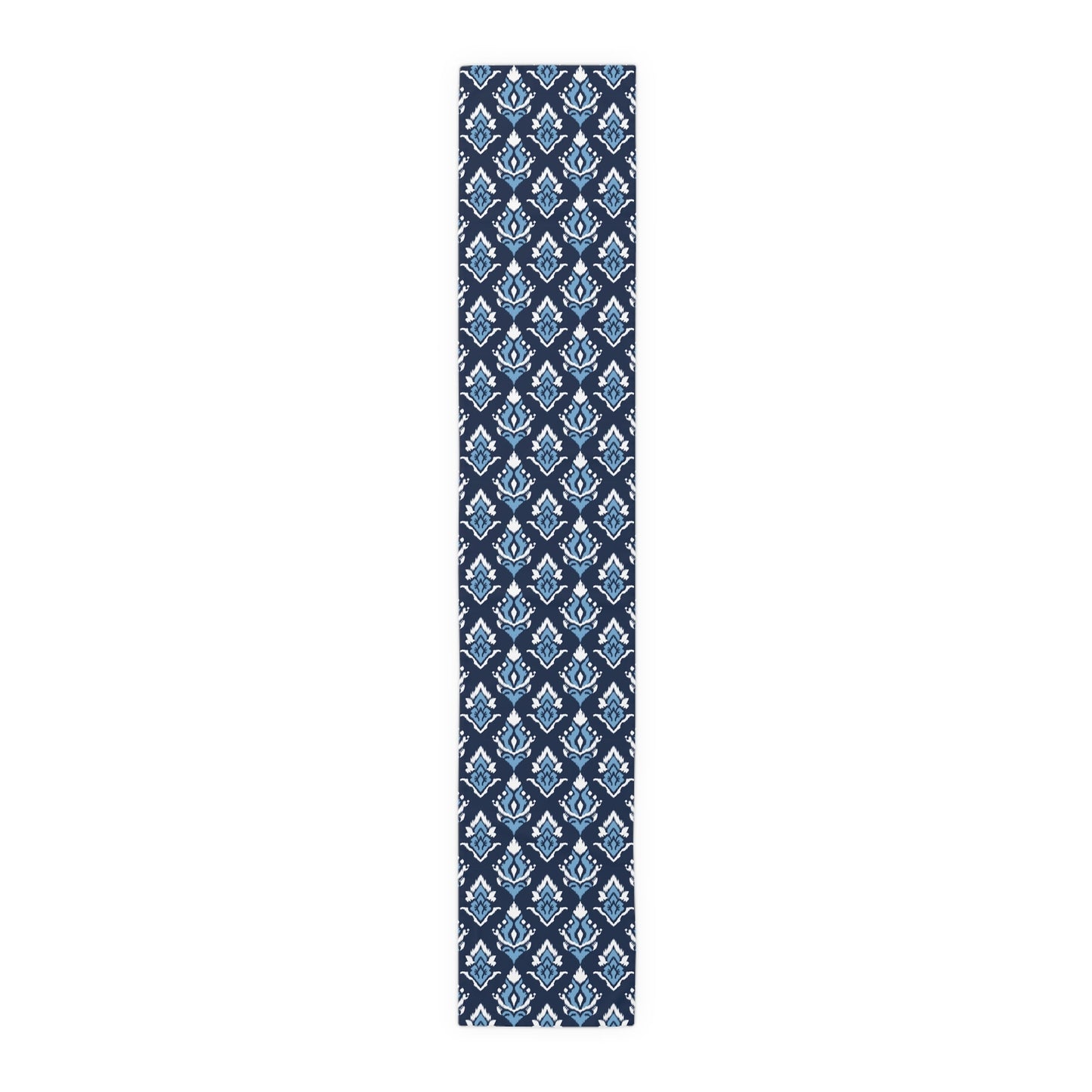 Table Runner | Light Blue & White | Ikat