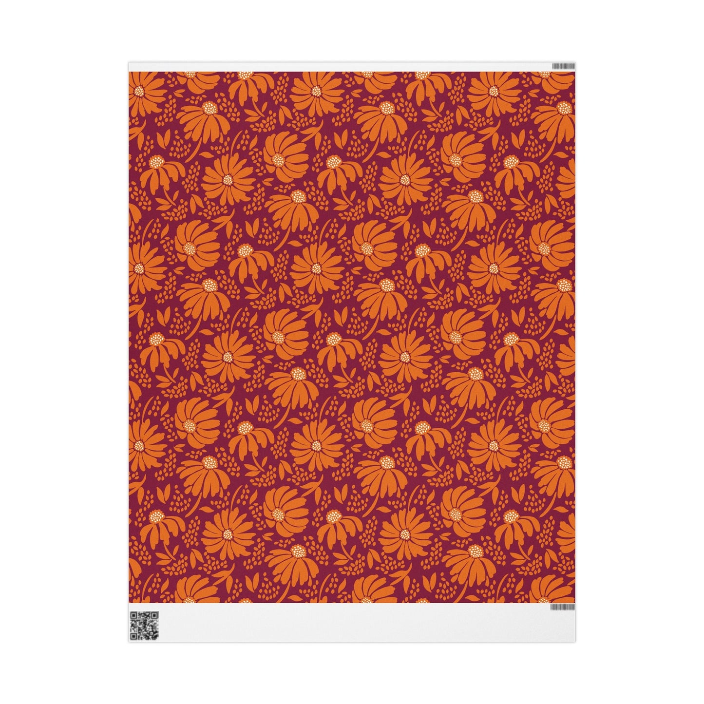 Gift Wrap | Maroon & Orange | Bellis