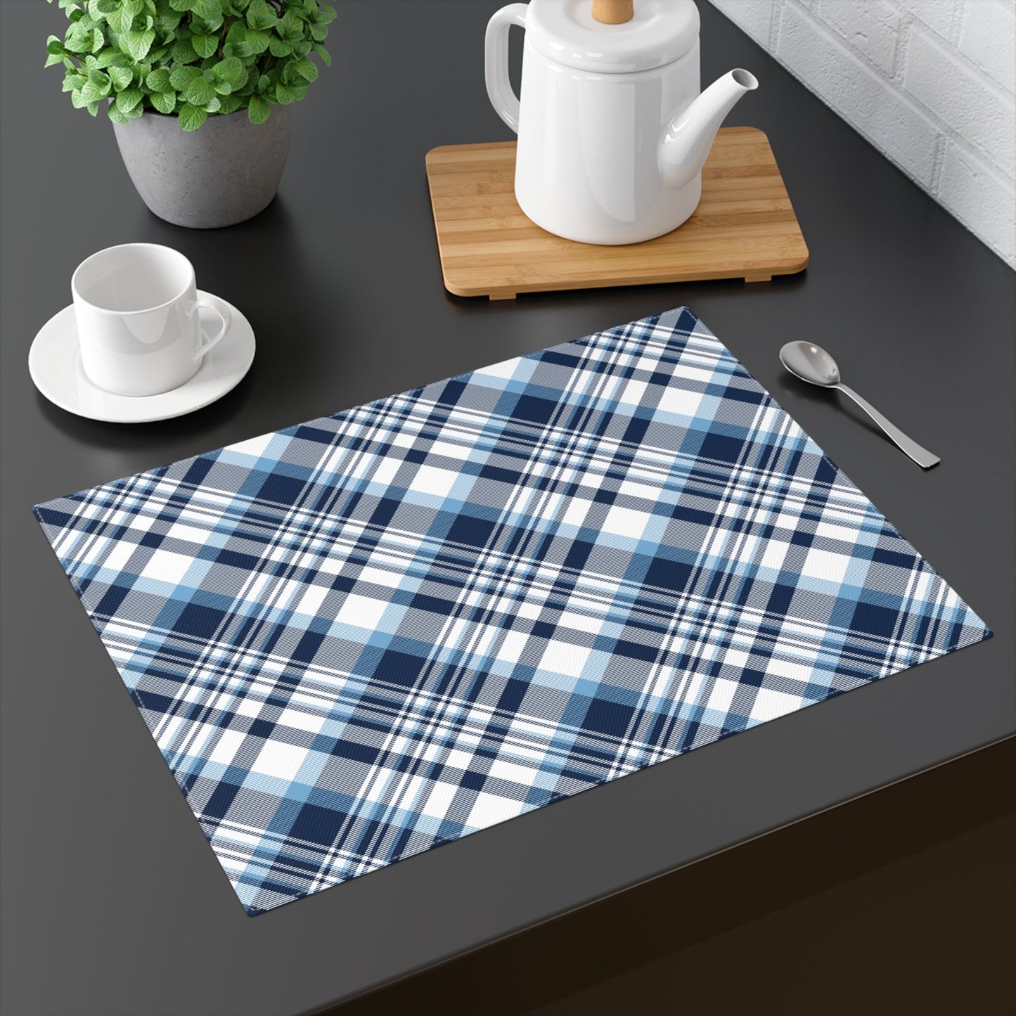 Placemat | Light Blue & White | Tartan