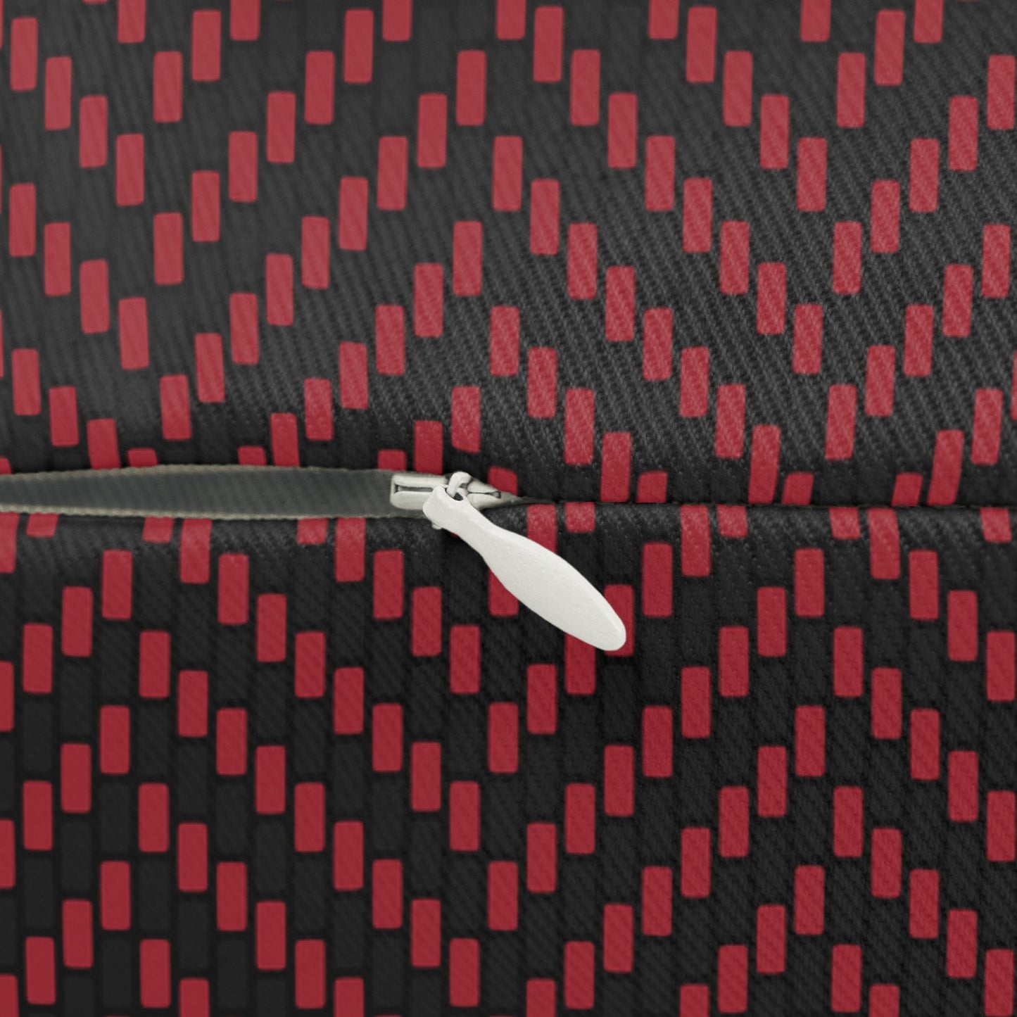 Pillow | Red & Black | Herringbone