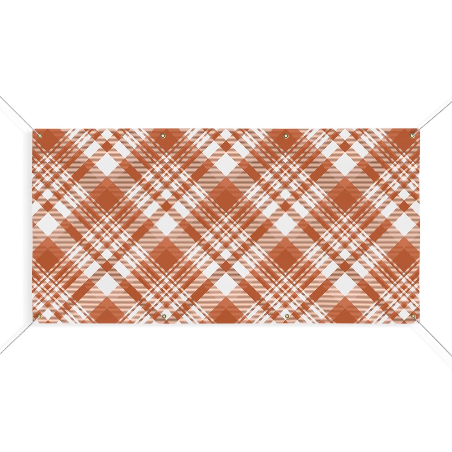 Banner | Dark Orange & White | Tartan