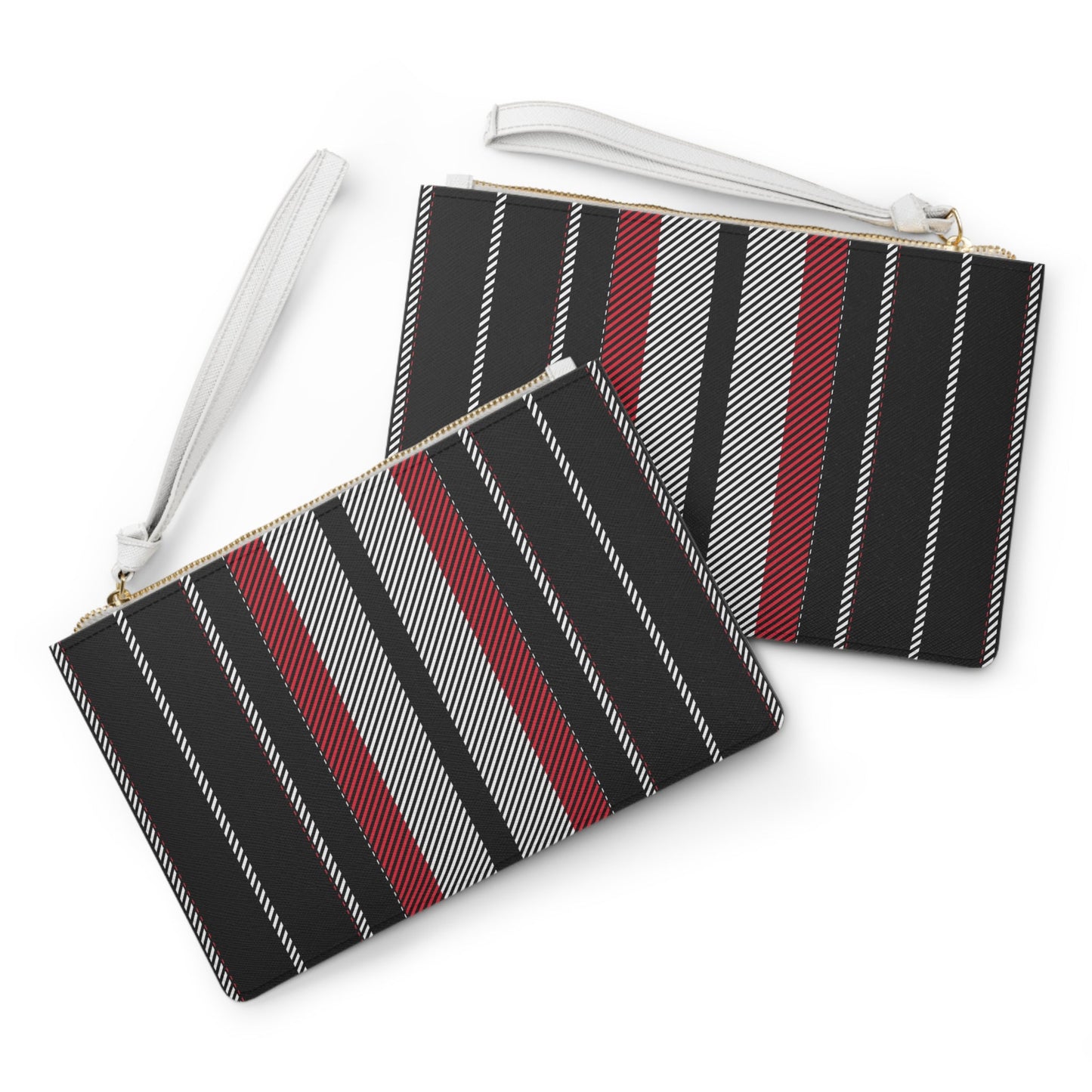 Clutch Bag | Red & Black | Stripe