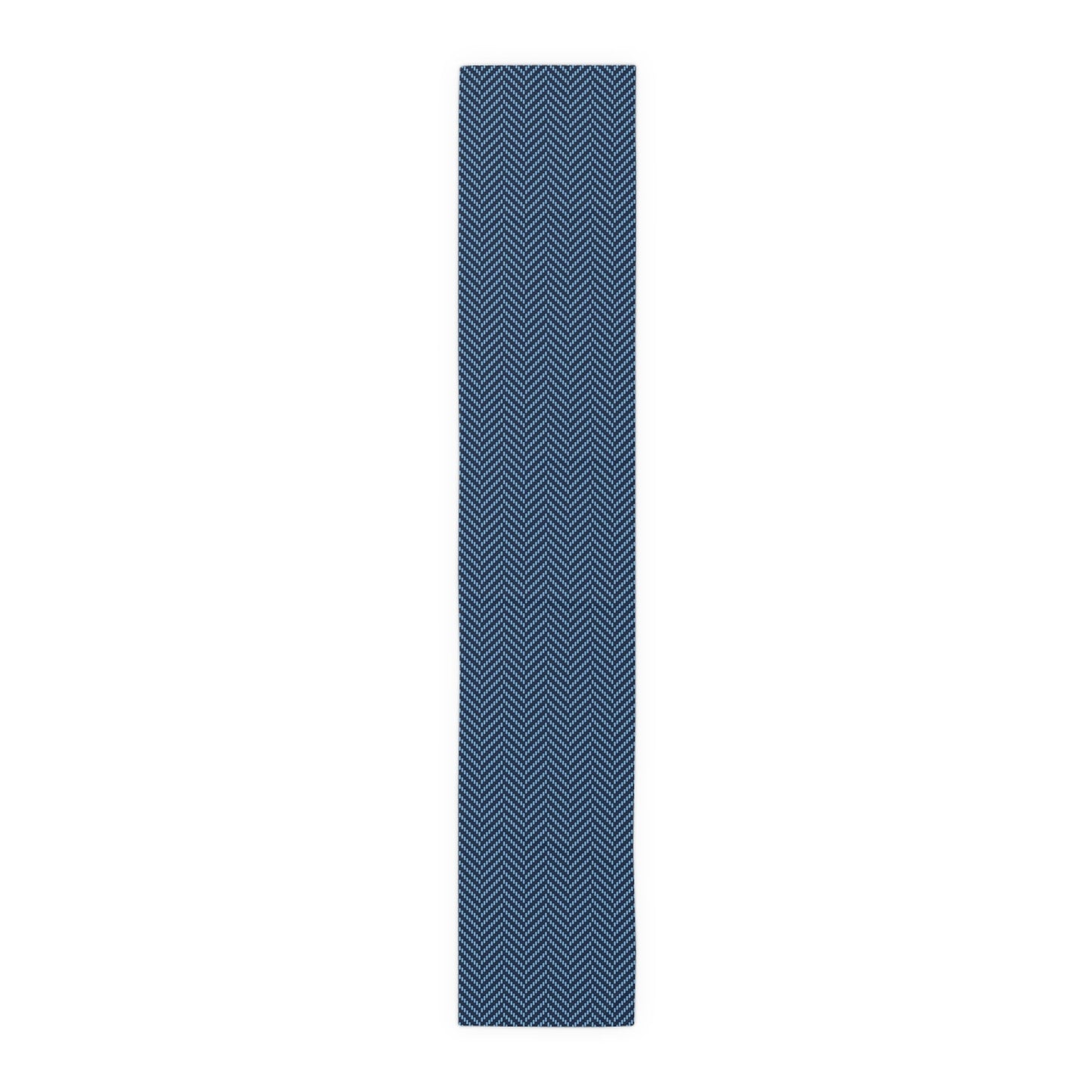 Table Runner | Light Blue & White | Herringbone