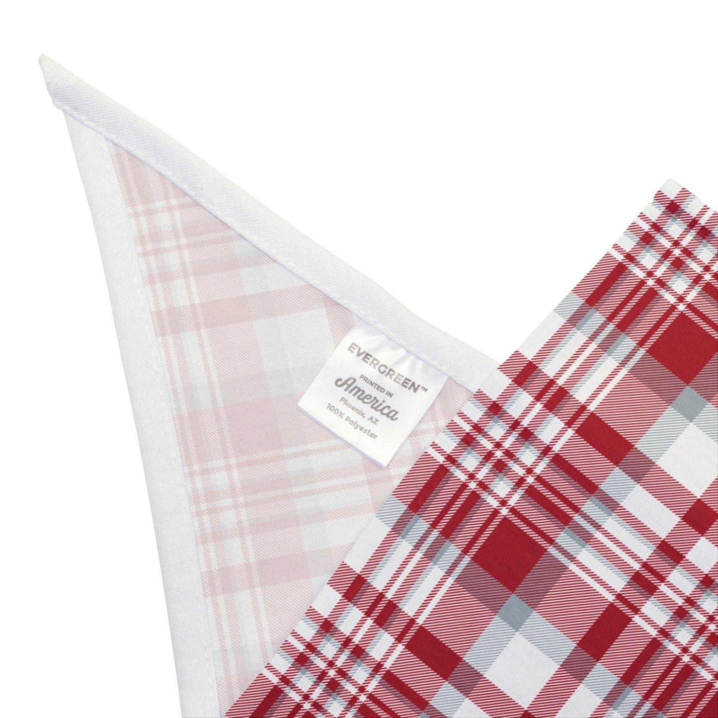 Pet Bandana | Red & Gray | Tartan