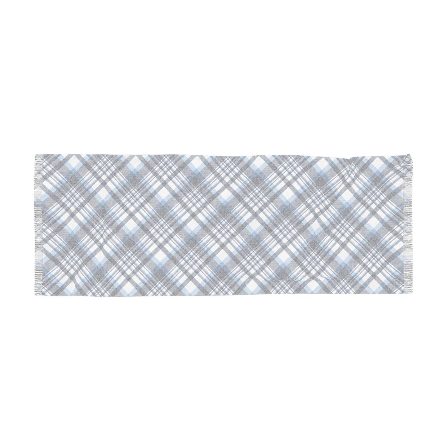 Scarf | Light Blue & White | Tartan