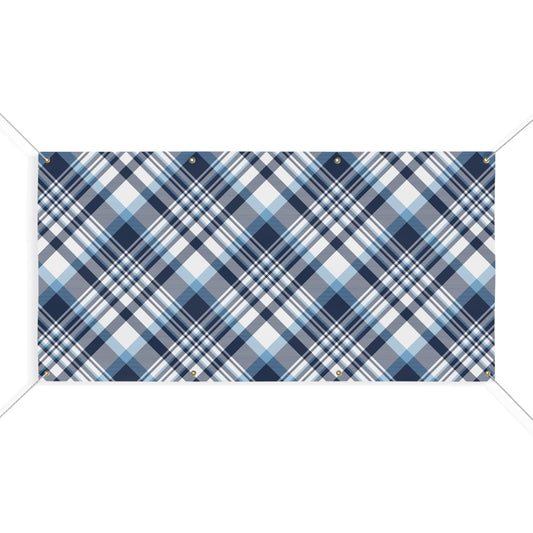 Banner | Light Blue & White | Tartan