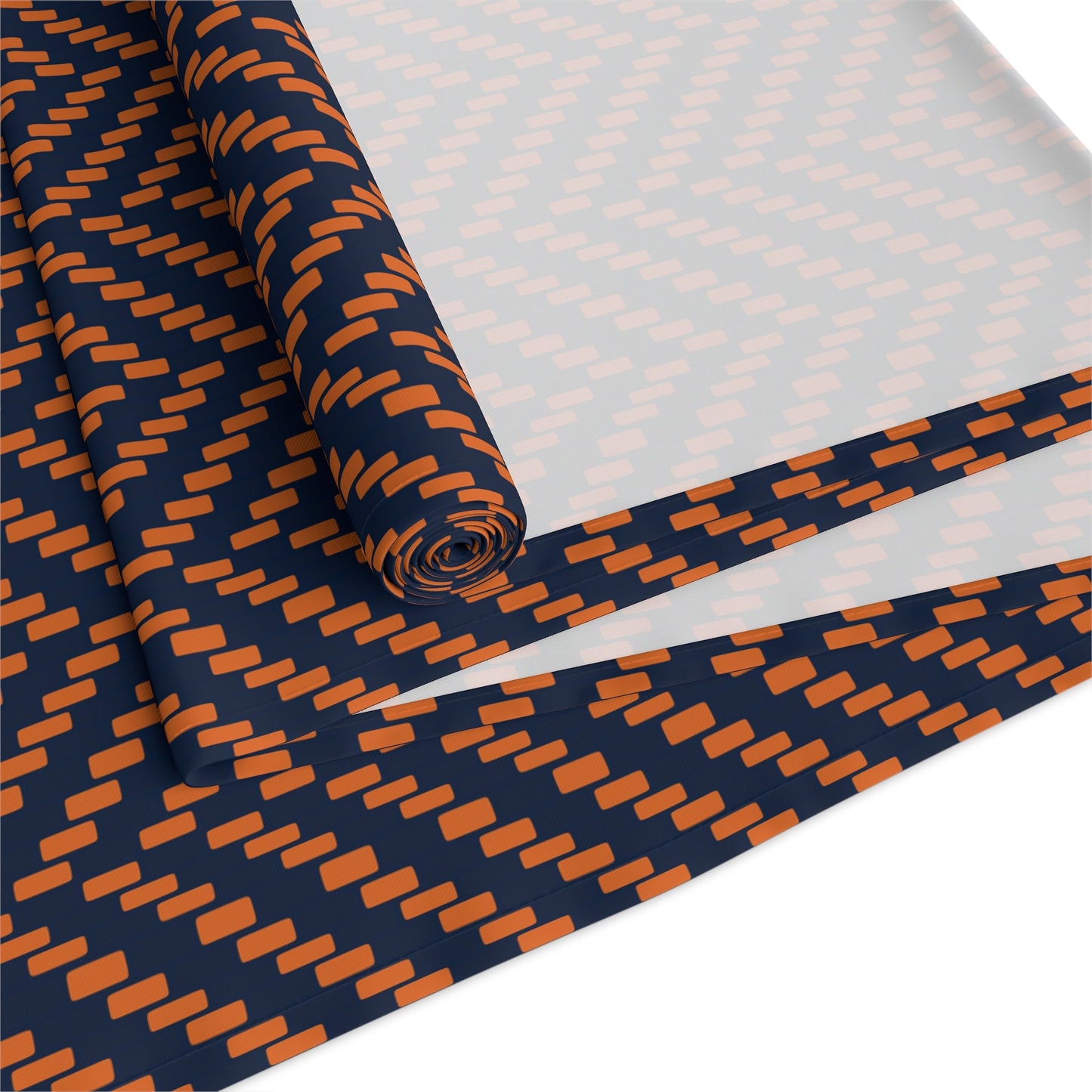 Table Runner | Orange & Blue | Herringbone