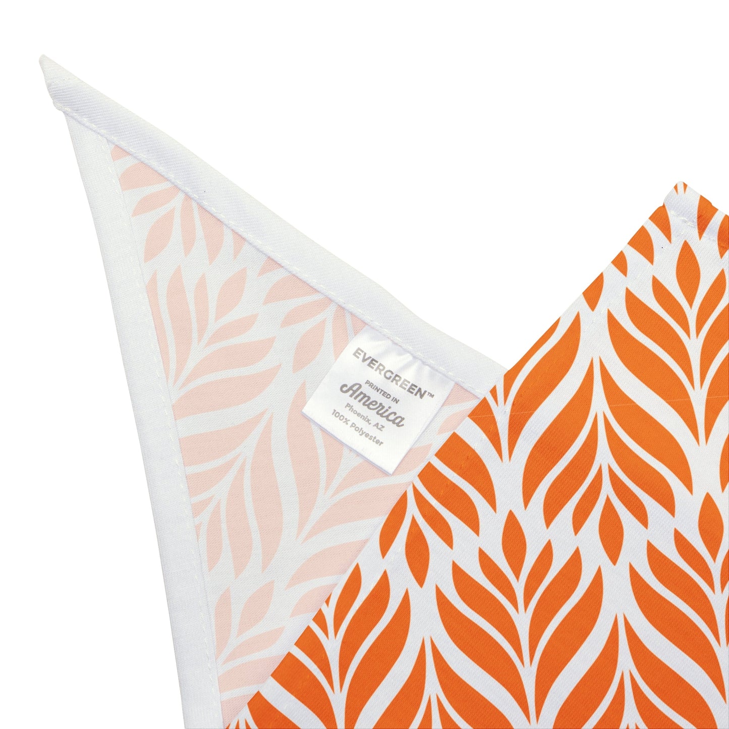 Pet Bandana | Orange & White | Palm