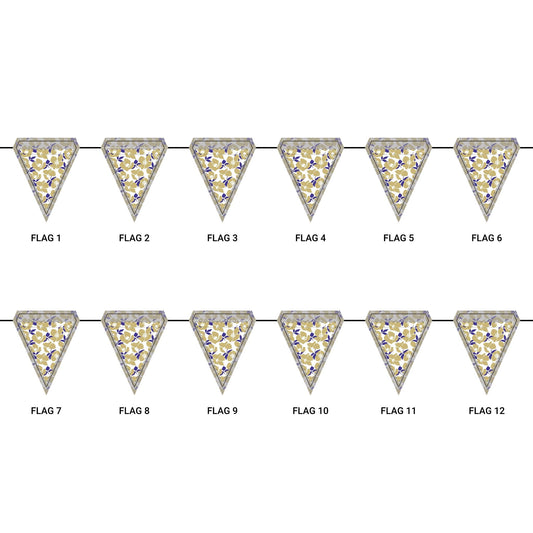 Flag Garland | Purple & Gold | Poppy