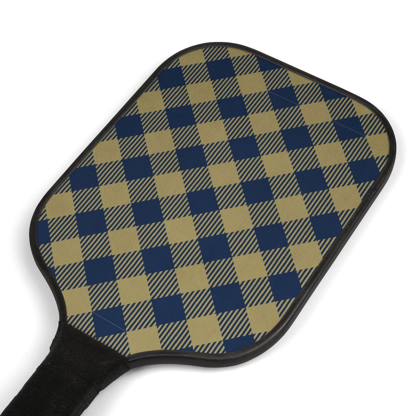 Pickleball Paddle Kit | Blue & Gold | Gingham