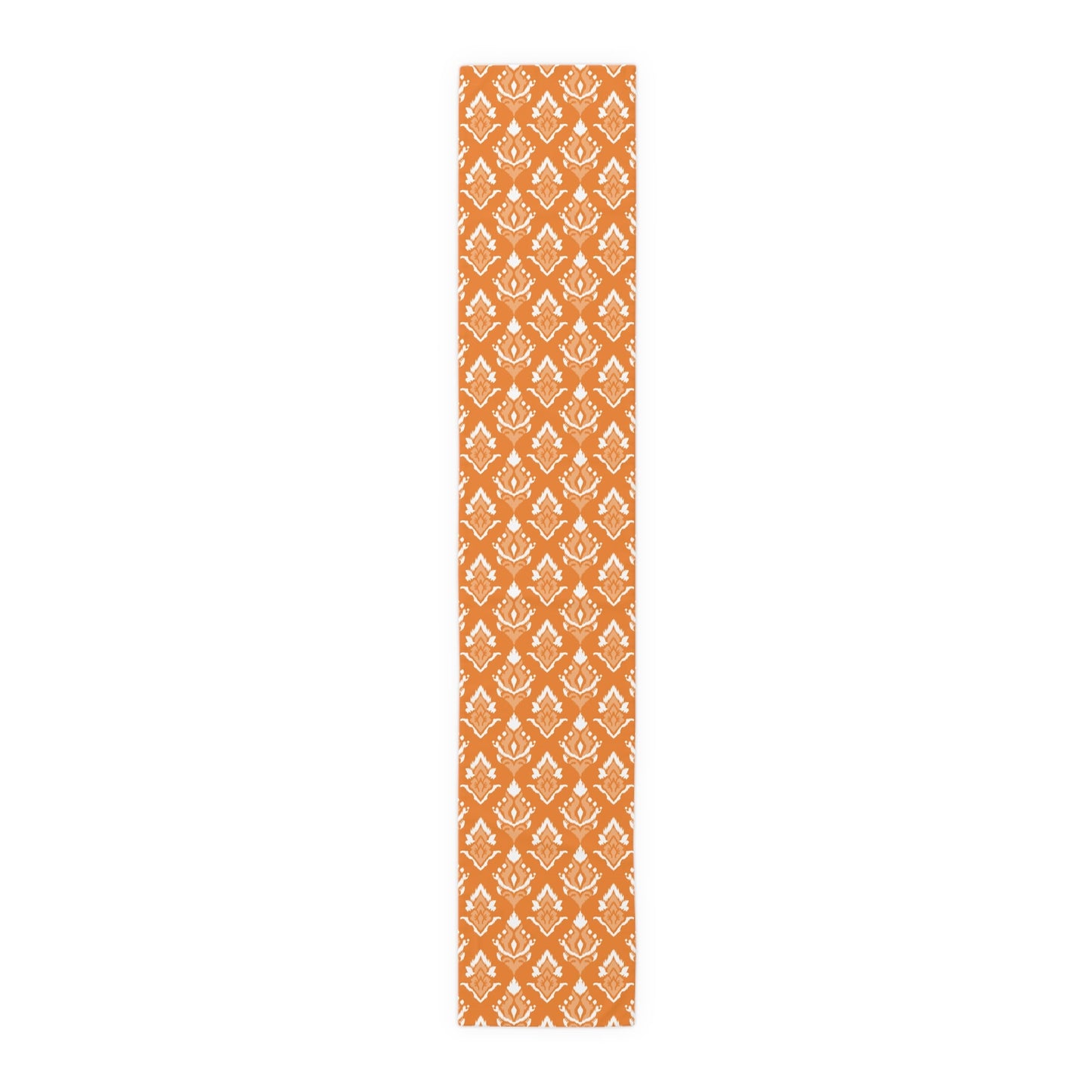 Table Runner | Orange & White | Ikat