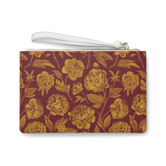 Clutch Bag | Red & Yellow | Peony