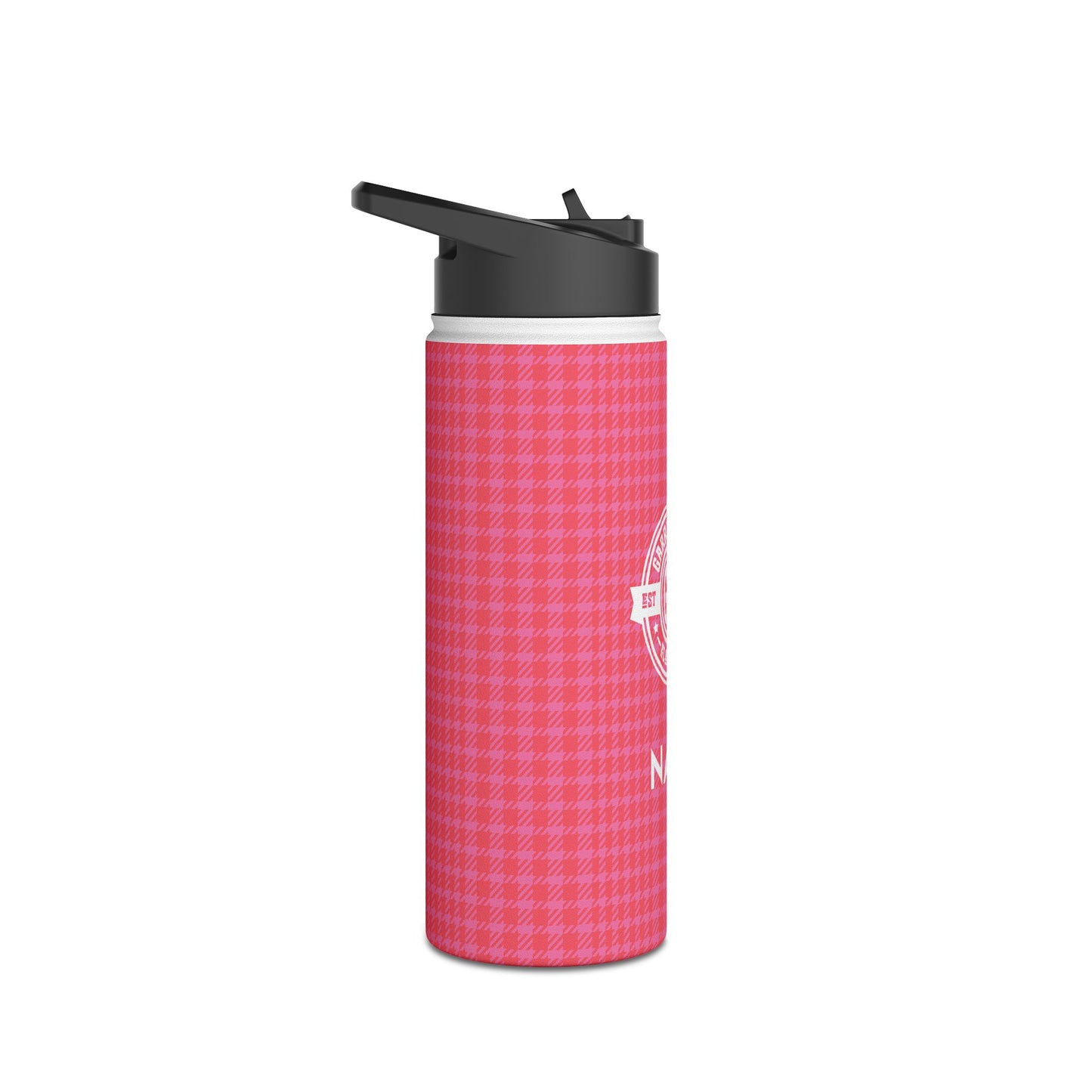 Insulated Water Bottle | Greyhounds | Pink Tartan