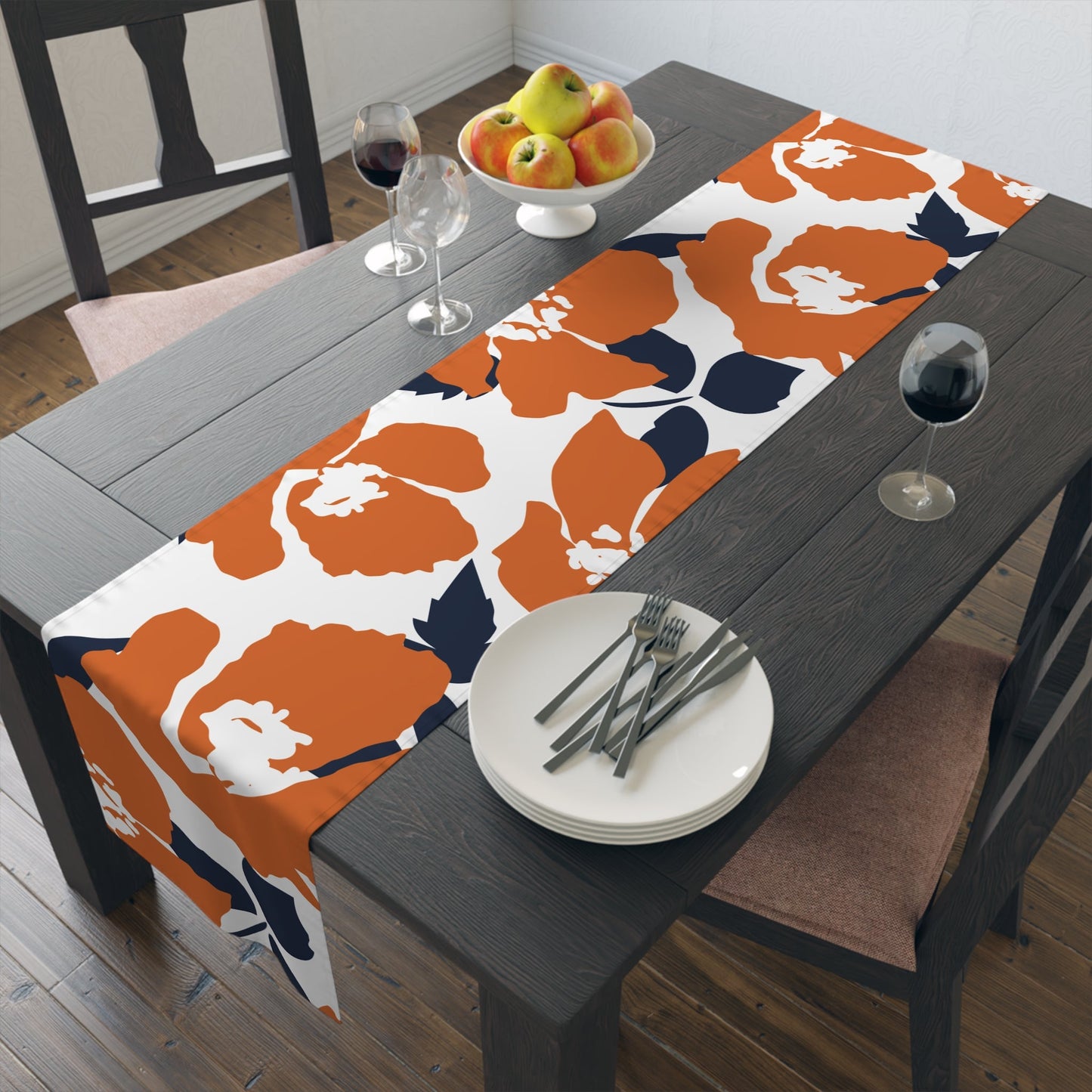 Table Runner | Orange & Blue | Poppy