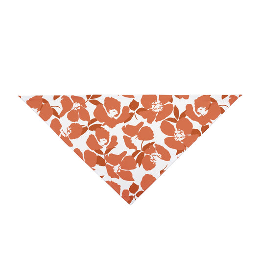 Pet Bandana | Dark Orange & White | Poppy