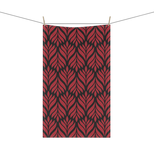 Tea Towel | Red & Black | Palm