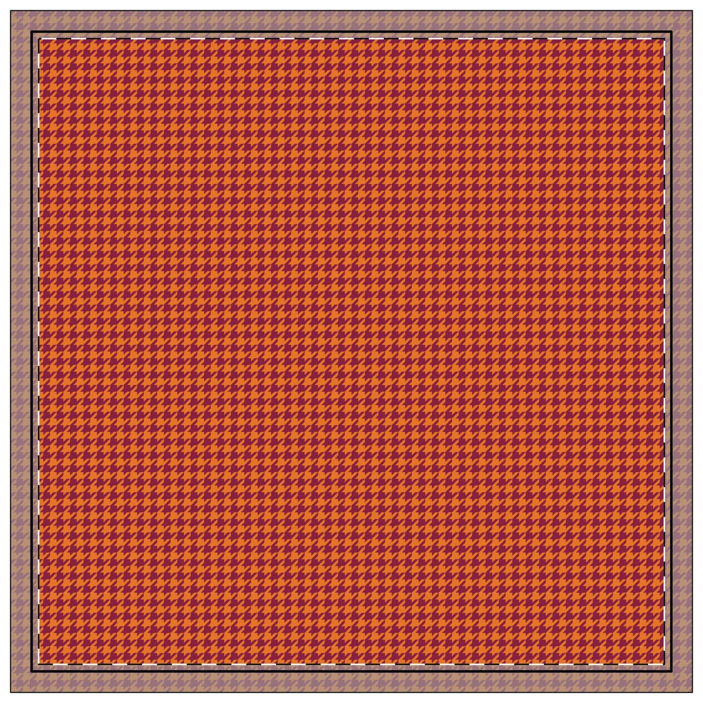 Napkins | Maroon & Orange | Houndstooth