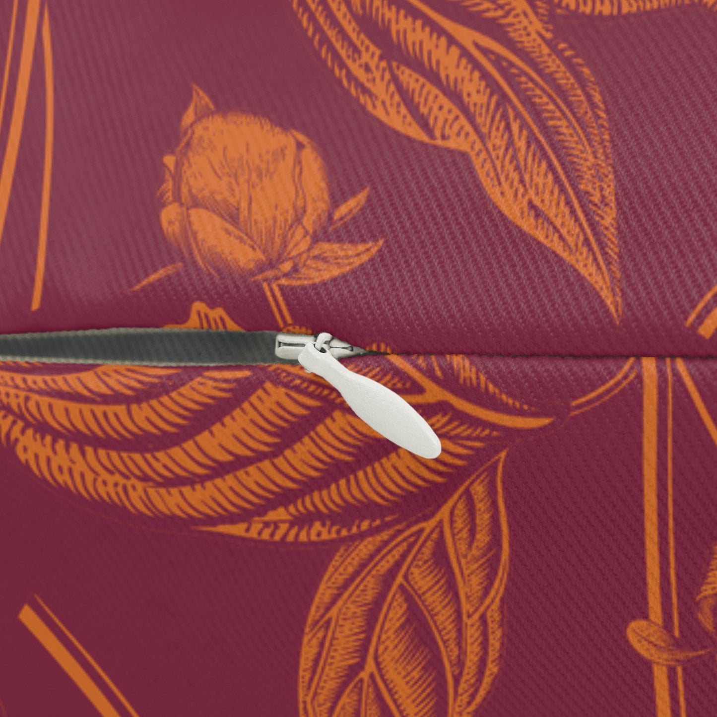 Pillow | Maroon & Orange | Peony