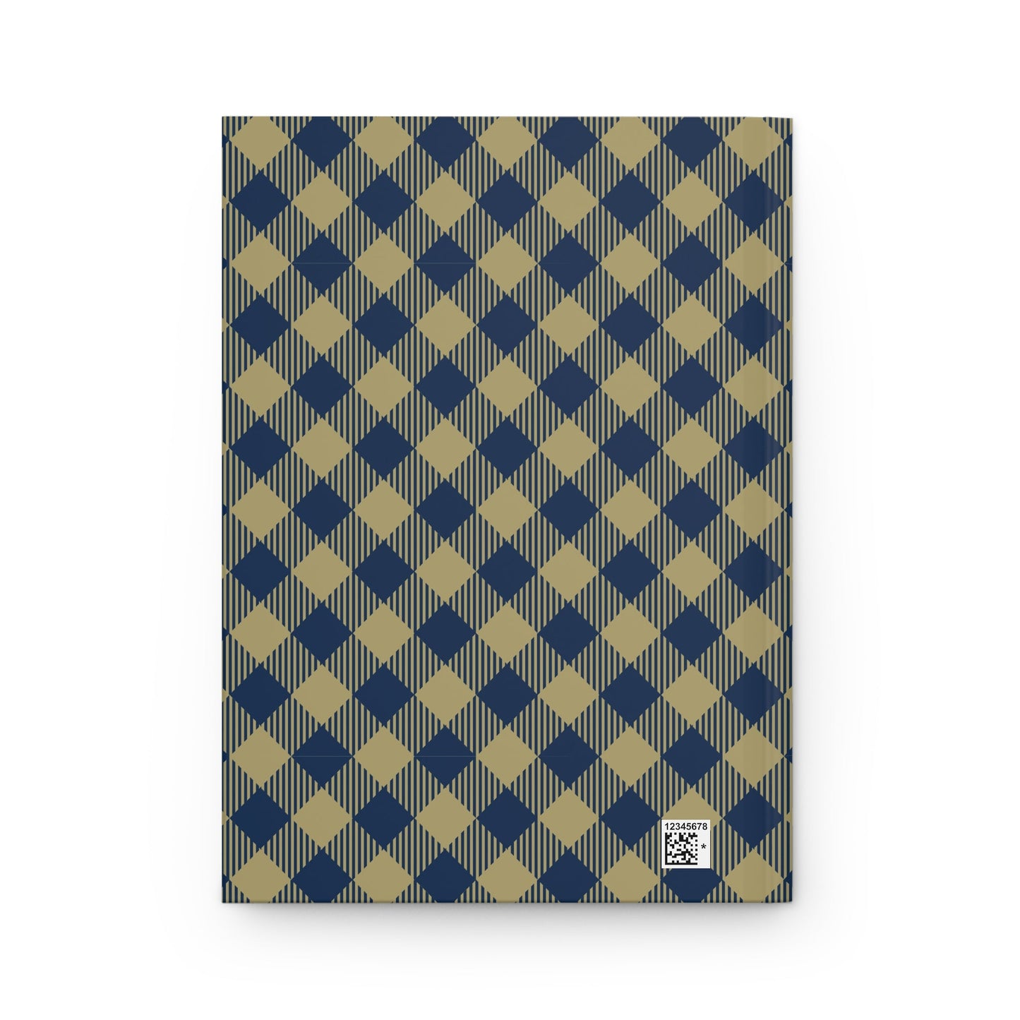Hardcover Journal | Blue & Gold | Gingham