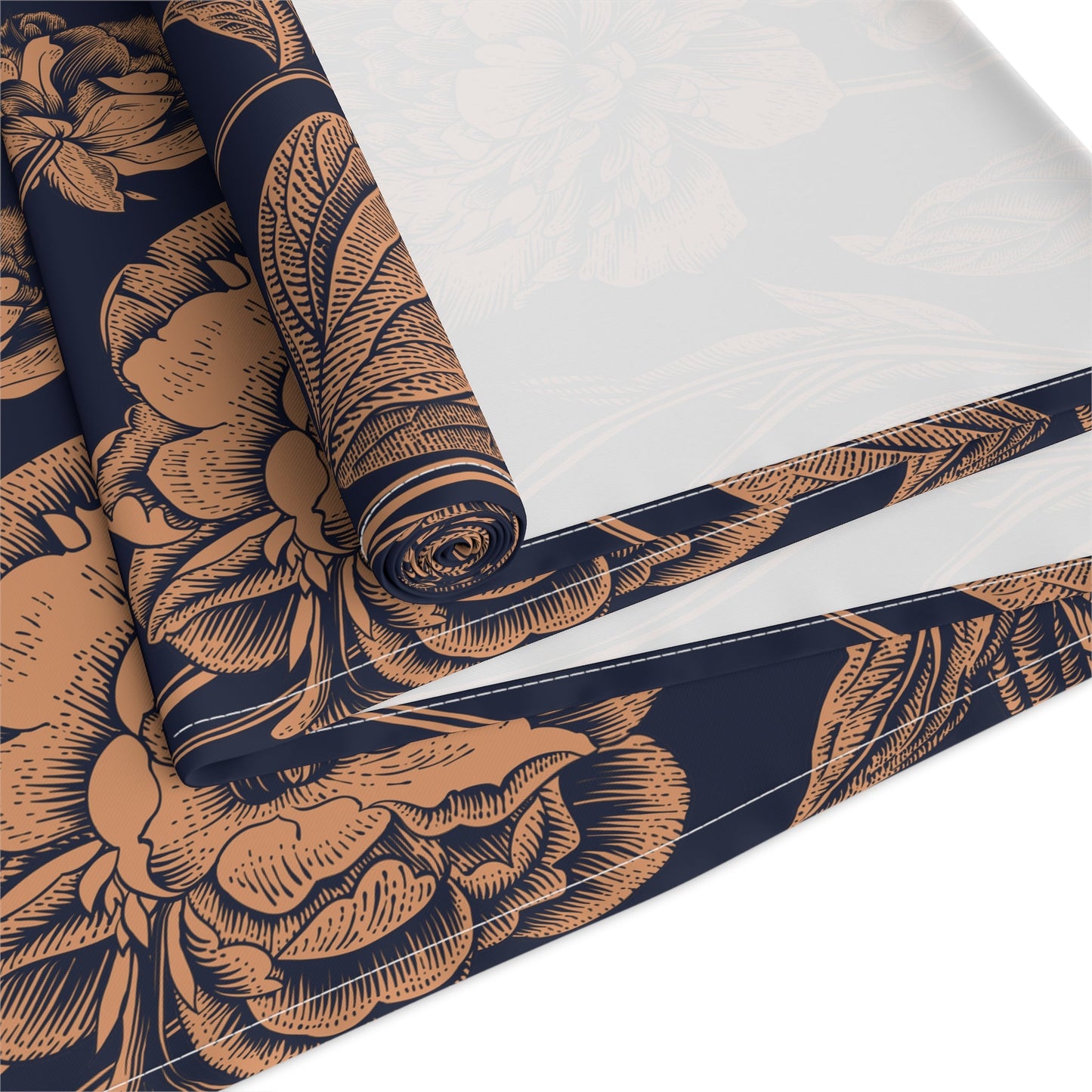 Table Runner | Orange & Blue | Peony
