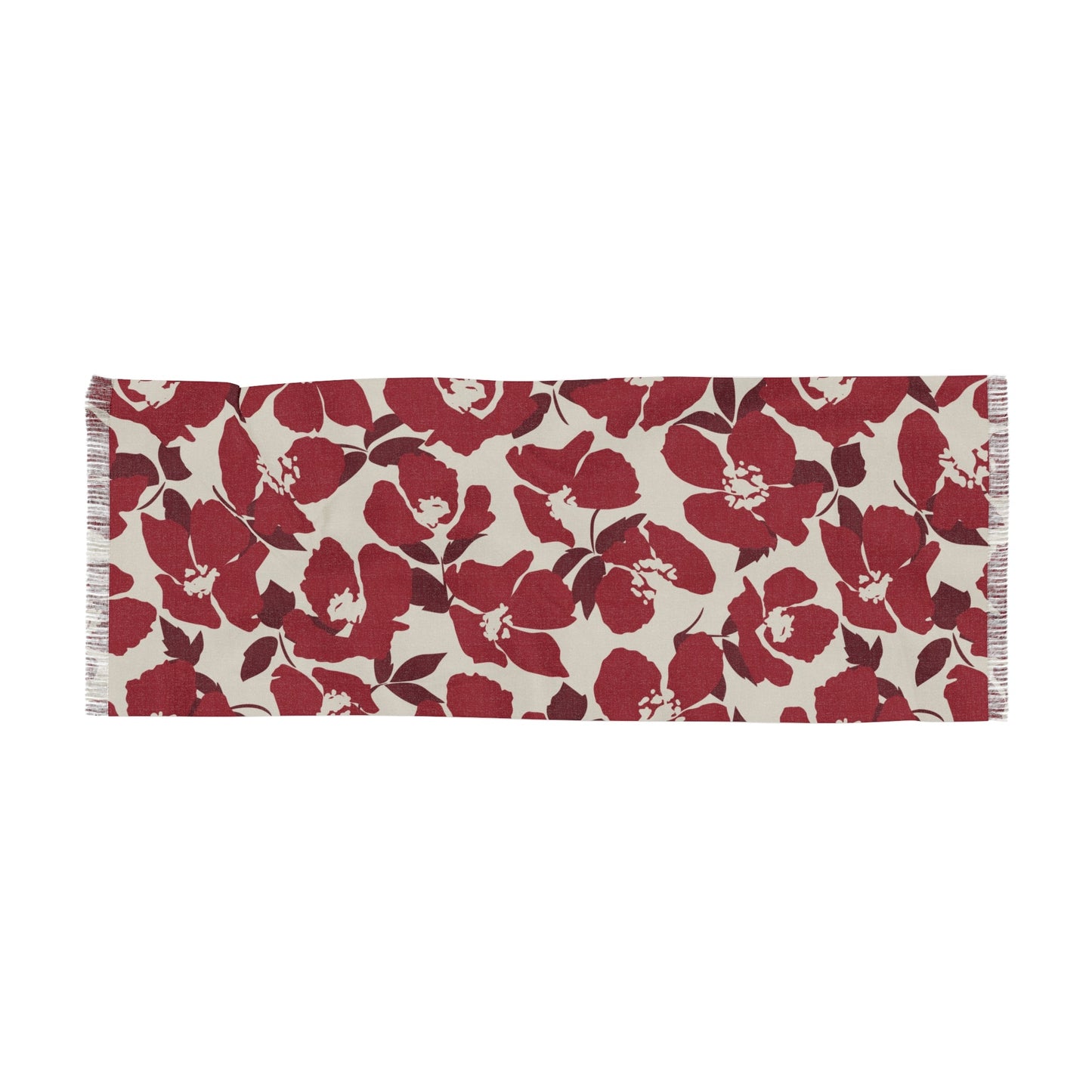 Scarf | Maroon & White | Poppy