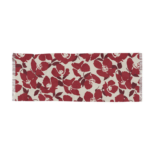 Scarf | Maroon & White | Poppy