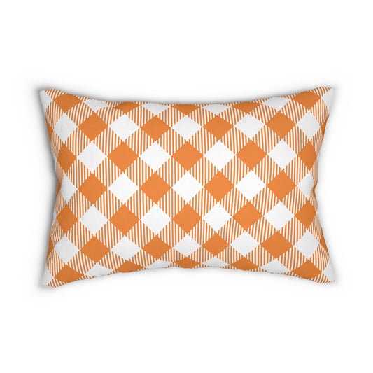 Pillow | Orange & White | Gingham