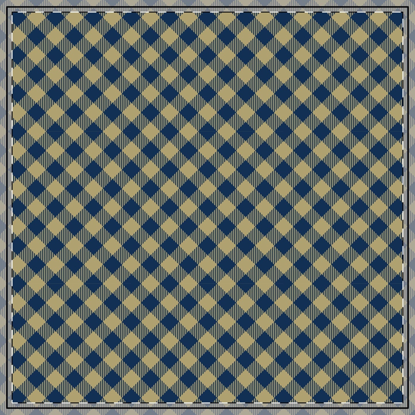 Tablecloth | Blue & Gold | Gingham