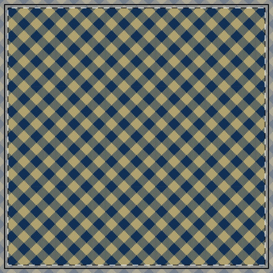 Tablecloth | Blue & Gold | Gingham
