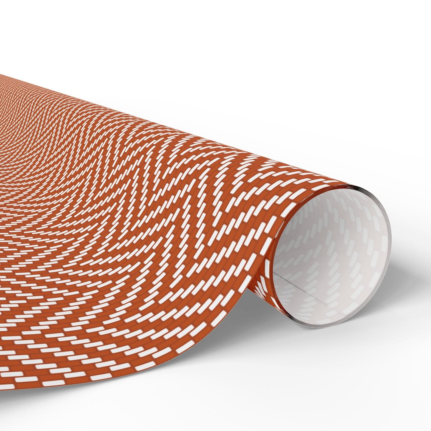 Gift Wrap | Dark Orange & White | Herringbone