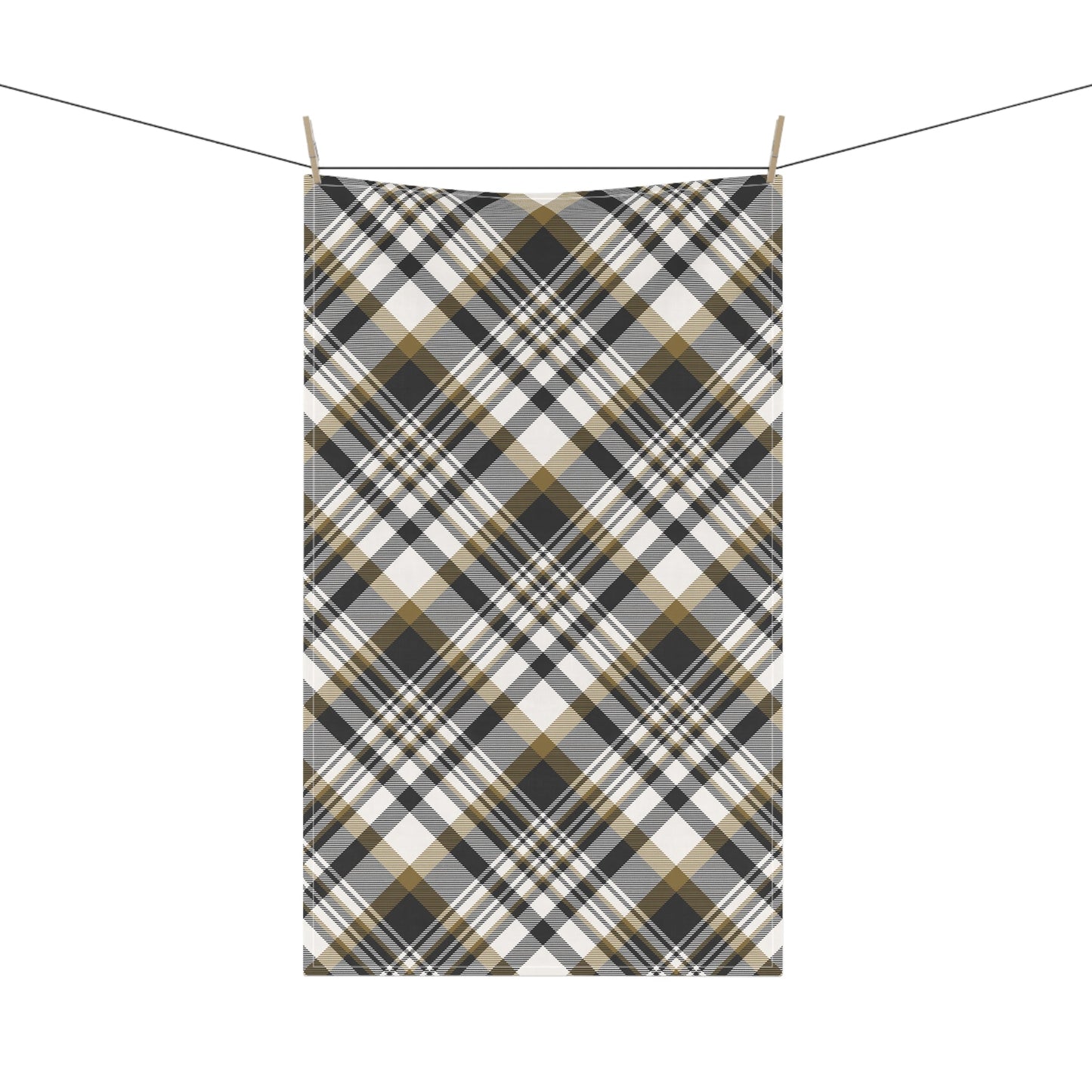 Tea Towel | Black & Gold | Tartan