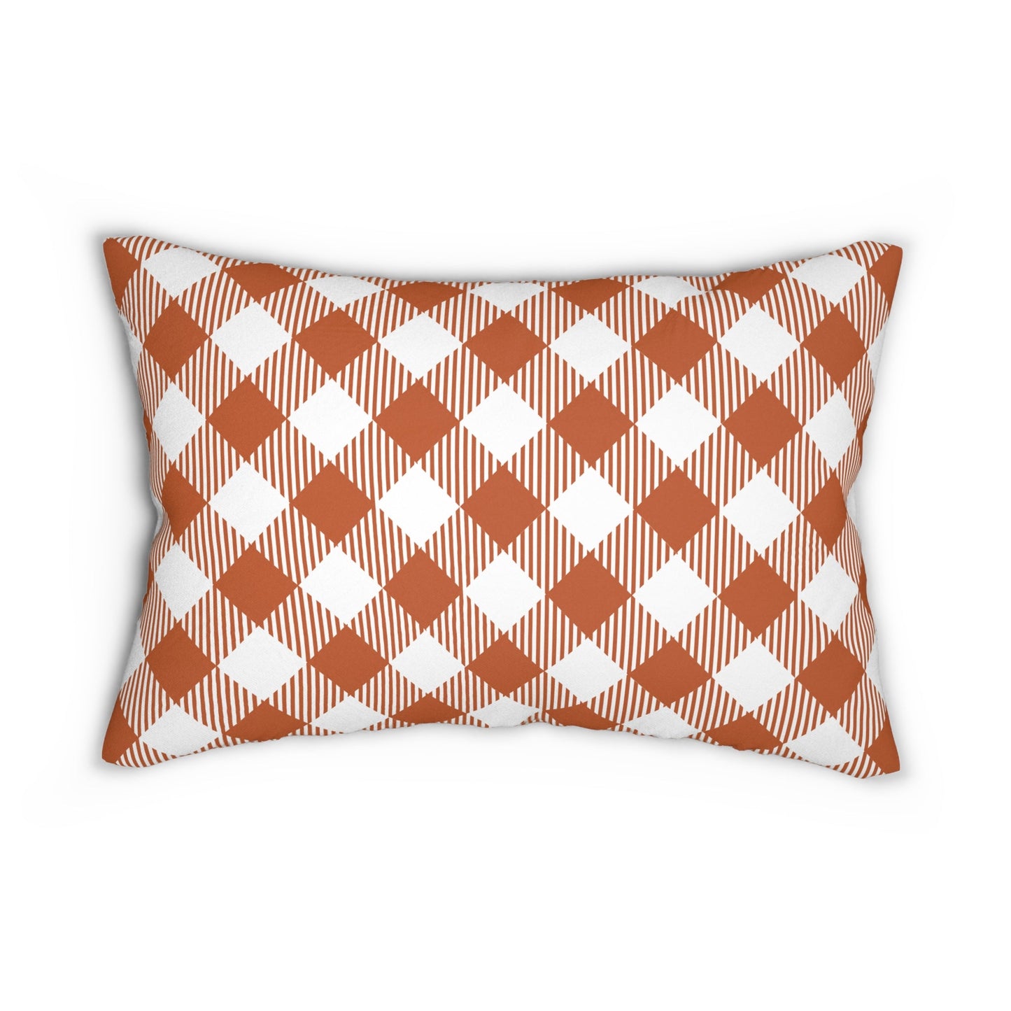 Pillow | Dark Orange & White | Gingham