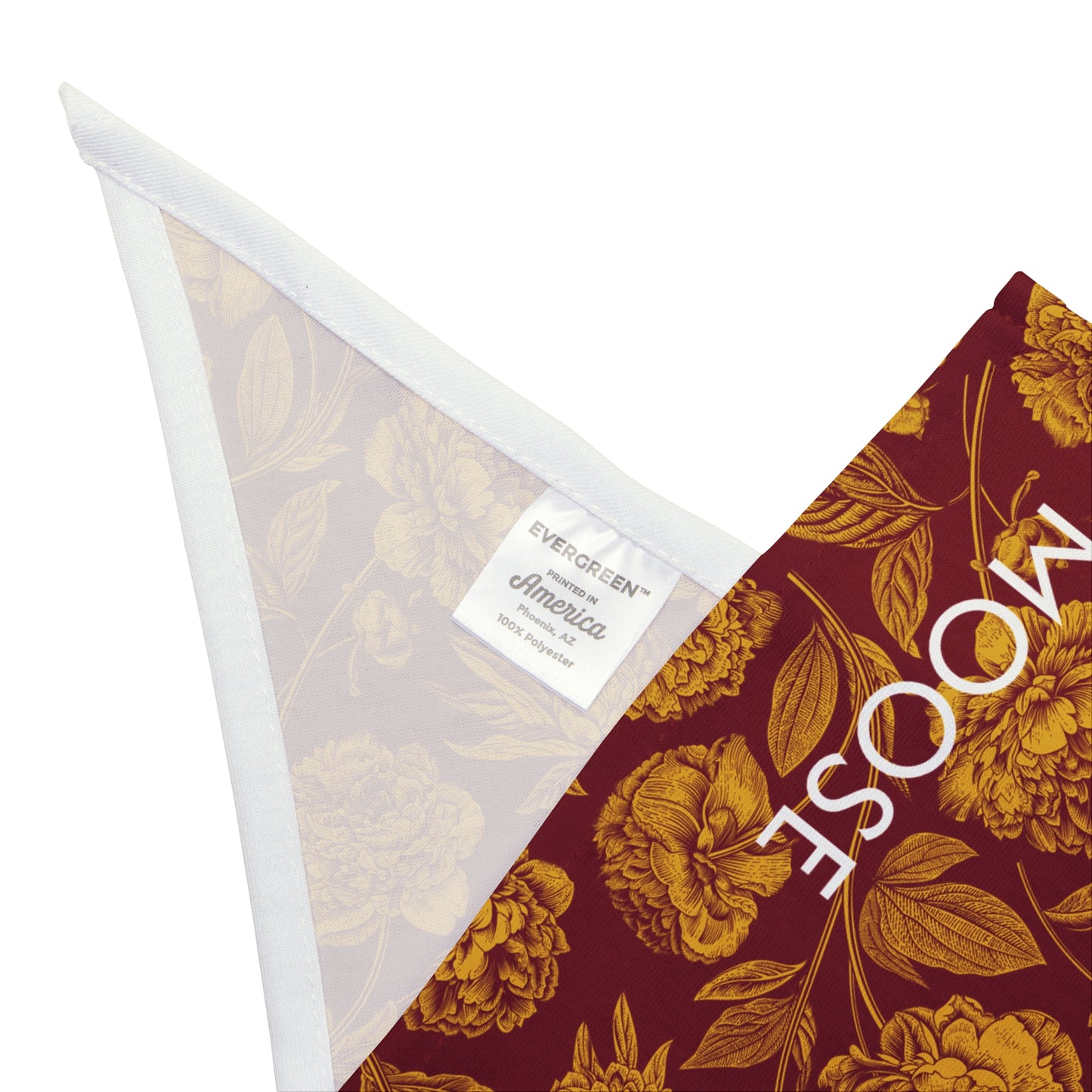 Pet Bandana- Personalized | Red & Yellow | Peony