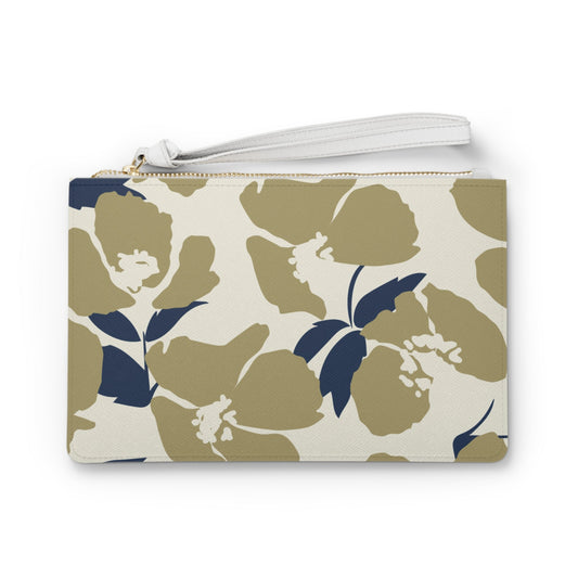 Clutch Bag | Gold & Blue | Poppy