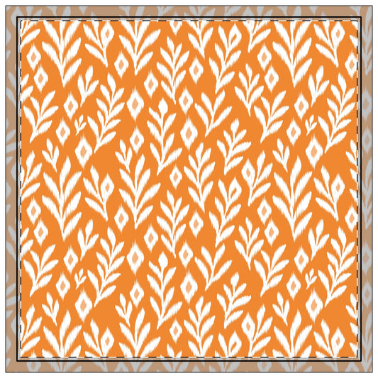 Napkin 4-set | Orange & White | Laurel