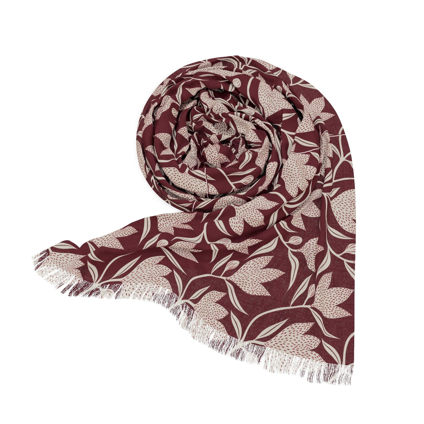 Scarf | Maroon & White | Magnolia