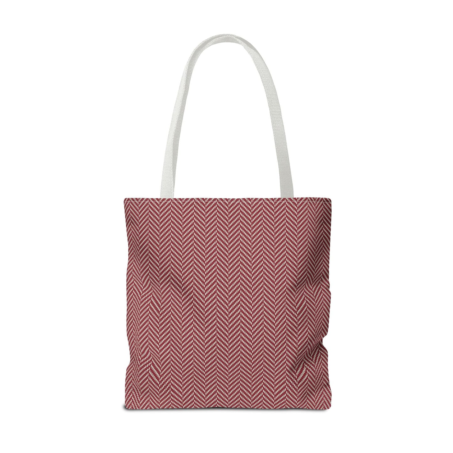 Tote Bags | Maroon & White | Herringbone