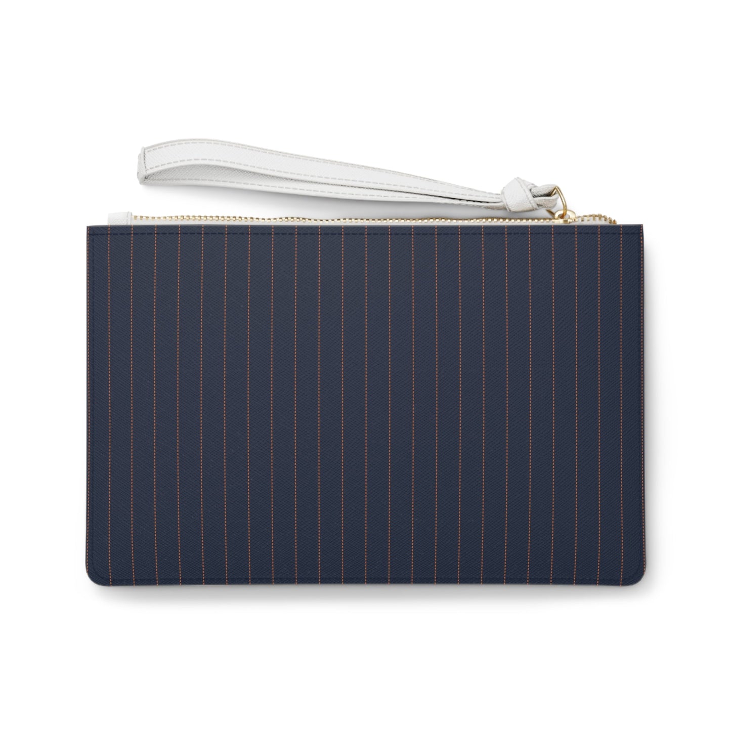 Clutch Bag | Orange & Blue | Pinstripe