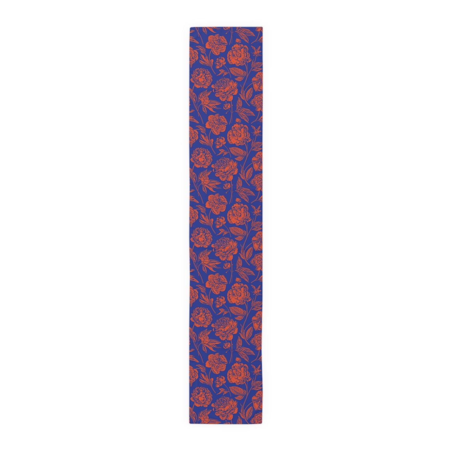 Table Runner | Bright Blue & Orange | Peony
