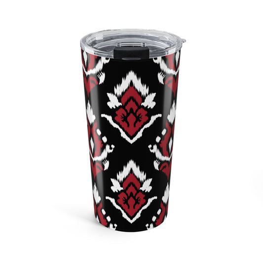 Tumbler | Red & Black | Ikat