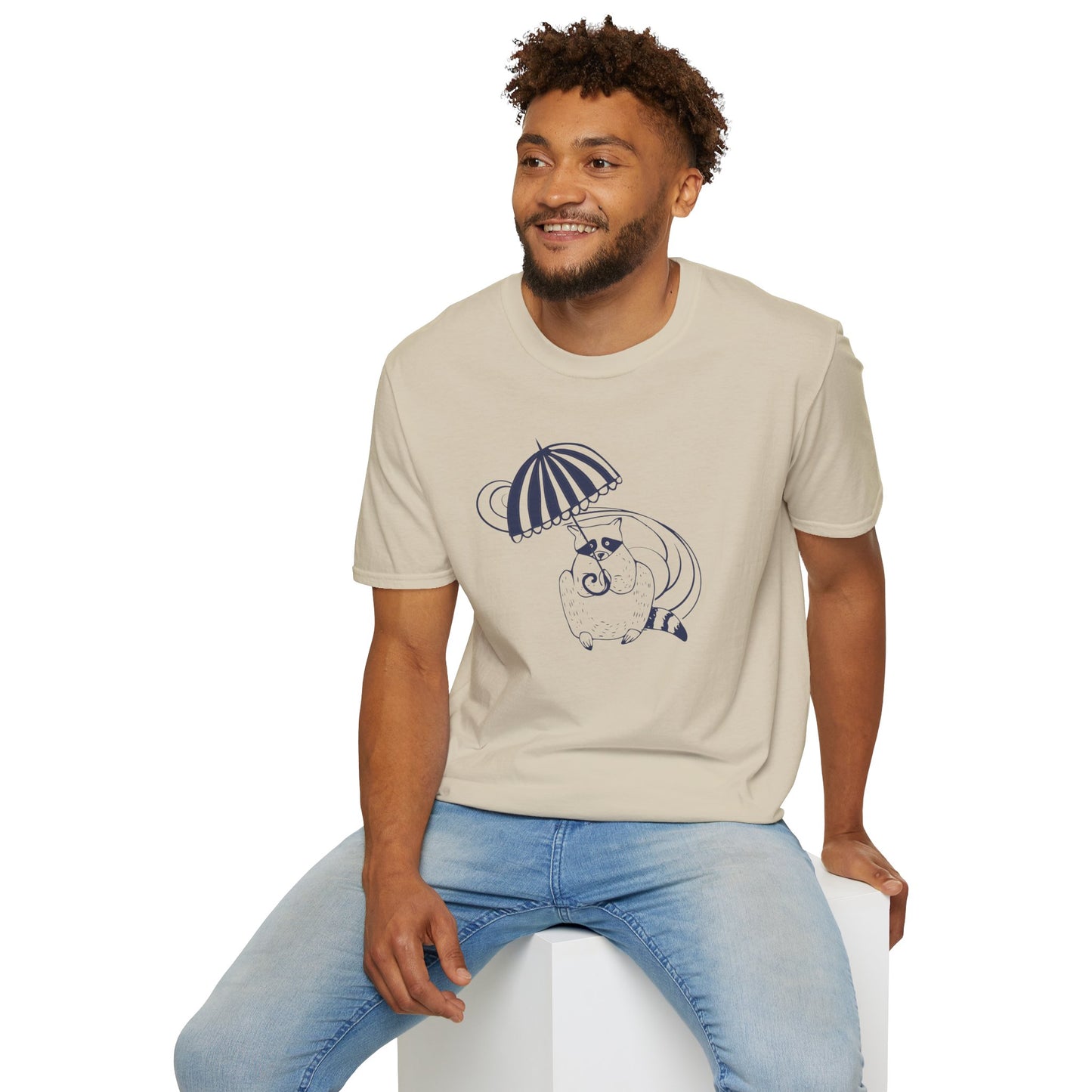 NYP Adult Tee | Raccoon Umbrella