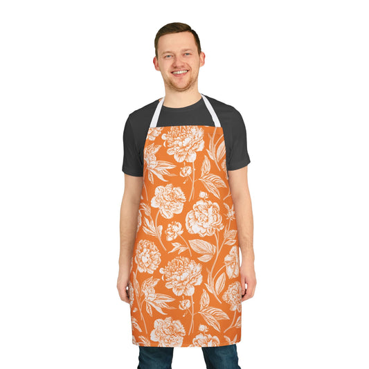 Apron | Orange & White | Peony