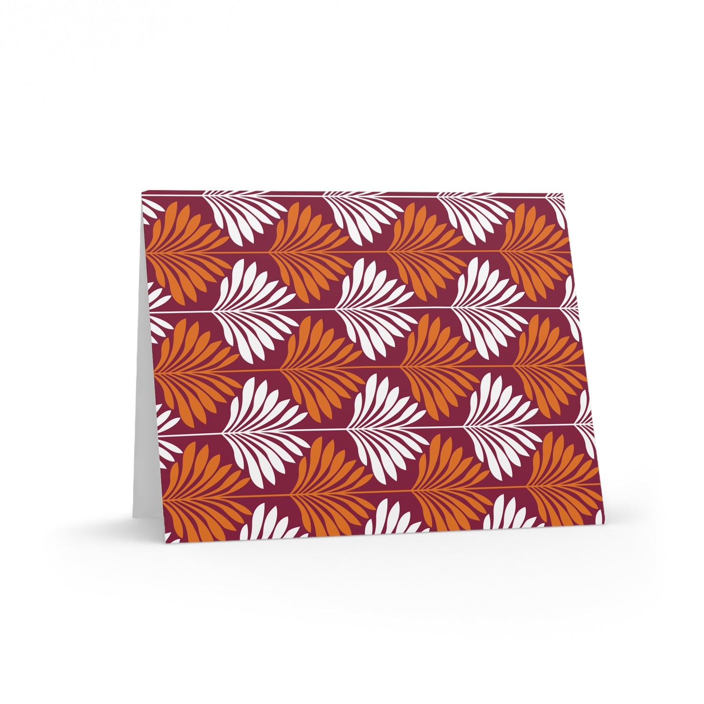 Notecards | Maroon & Orange | Deco