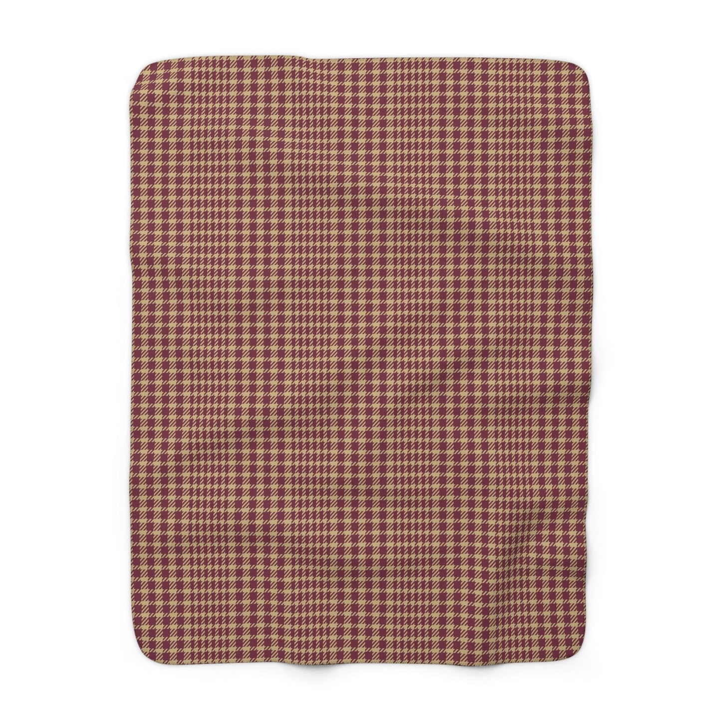 Sherpa Blanket | Maroon & Gold | Tweed